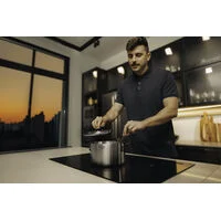Caçarola Tramontina Grano Black Funda em Aço Inox Corpo Triplo com Tampa e Alças 20 cm 3,8 L
