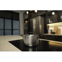 Caçarola Tramontina Grano Black Funda em Aço Inox Corpo Triplo com Tampa e Alças 20 cm 3,8 L