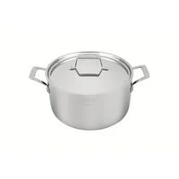 Caçarola Tramontina Grano Funda em Aço Inox Corpo Triplo com Tampa e Alças 20 cm 3,8 L