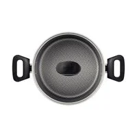 Caçarola Tramontina Loreto em Alumínio com Revestimento Interno e Externo Antiaderente Starflon Max com Tampa e Alças Baquelite 22 cm 3,7 L Vermelha