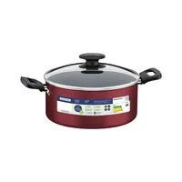 Caçarola Tramontina Loreto em Alumínio com Revestimento Interno e Externo Antiaderente Starflon Max com Tampa e Alças Baquelite 22 cm 3,7 L Vermelha