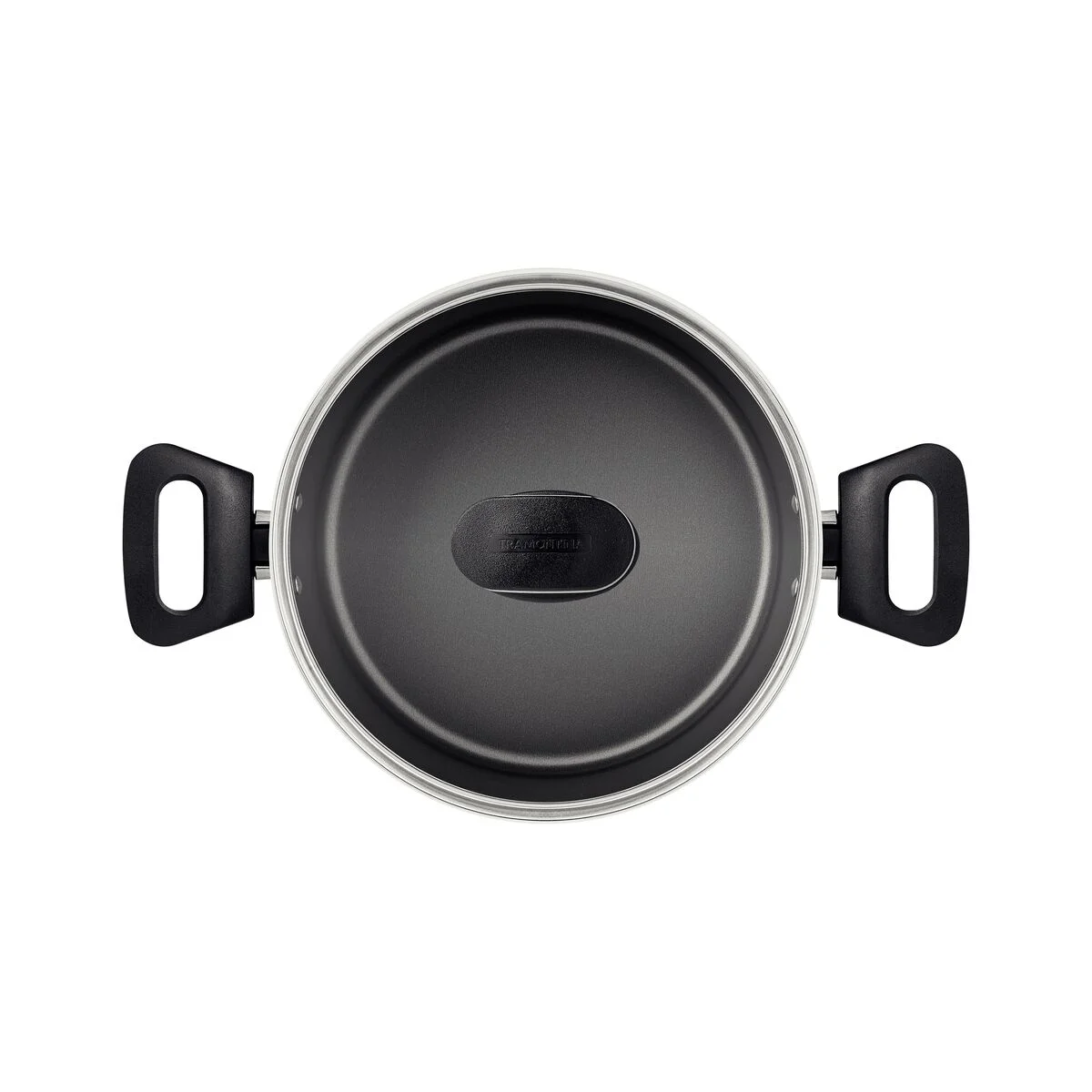 Caçarola Tramontina Loreto em Alumínio com Revestimento Interno e Externo Antiaderente Starflon Max com Alças Baquelite e Tampa 20 cm 2,8 L Grafite