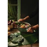 Caçarola Tramontina Lyf em Alumínio com Revestimento Interno e Externo em Antiaderente Starflon Max Verde 24 cm
