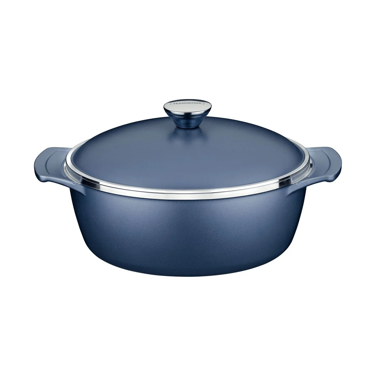 Caçarola Tramontina Lyon em Alumínio Forjado com Revestimento Interno e Externo em Antiaderente Starflon High Performance Azul Elementar 26 cm 4,6 L