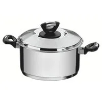 Caçarola Tramontina Solar Baquelite Funda em Aço Inox Fundo Triplo com Tampa Alças de Baquelite 28 cm 8,4 L