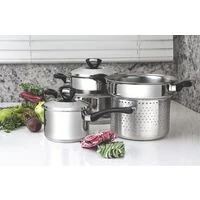Caçarola Tramontina Solar Baquelite Funda em Aço Inox Fundo Triplo com Tampa Alças de Baquelite 28 cm 8,4 L