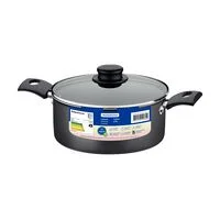 Caçarola Tramontina Turim em Alumínio com Revestimento Interno e Externo em Antiaderente Starflon Max Chumbo 22 cm 3,7 L