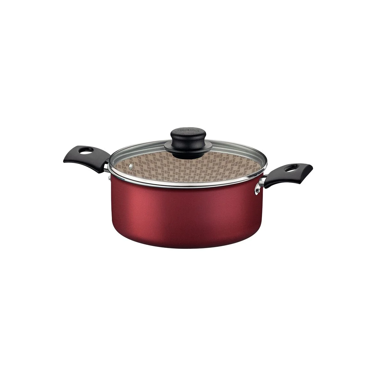 Caçarola Tramontina Turim em Alumínio com Revestimento Interno e Externo em Antiaderente Starflon Max Vermelho 20 cm 2,8 L