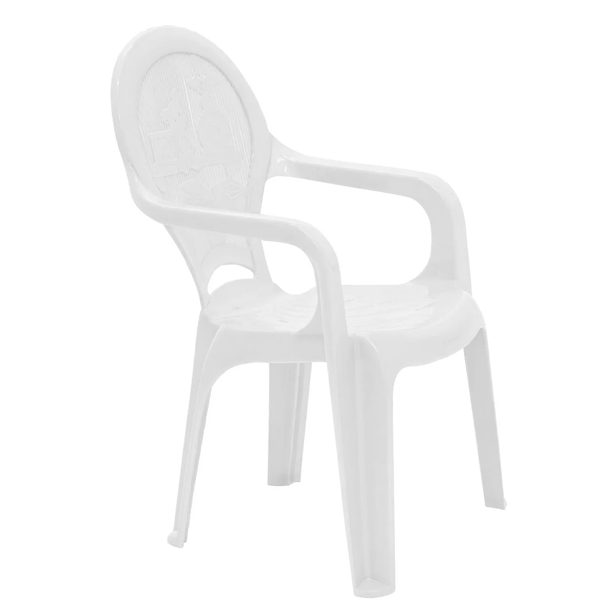 Cadeira Infantil Tramontina Catty em Polipropileno Branco Estampado