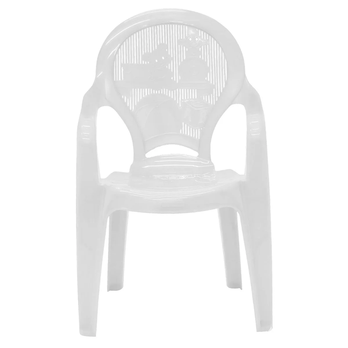 Cadeira Infantil Tramontina Catty em Polipropileno Branco Estampado