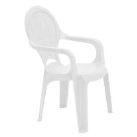 Cadeira Infantil Tramontina Catty em Polipropileno Branco Estampado