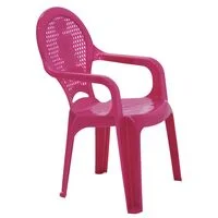 Cadeira Infantil Tramontina Catty em Polipropileno Estampado Rosa