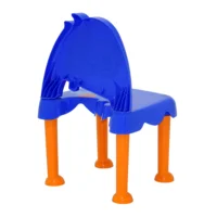 Cadeira Infantil Tramontina Monster em Polipropileno Azul com Base Laranja