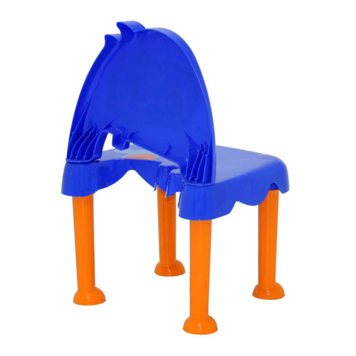 Cadeira Infantil Tramontina Monster em Polipropileno Azul com Base Laranja