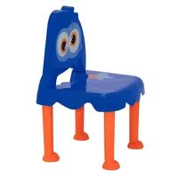 Cadeira Infantil Tramontina Monster em Polipropileno Azul com Base Laranja