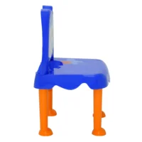 Cadeira Infantil Tramontina Monster em Polipropileno Azul com Base Laranja