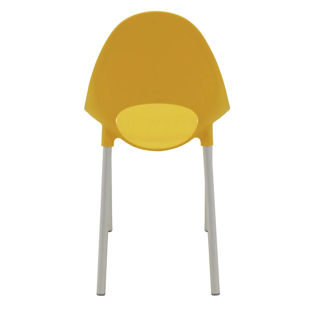Cadeira Tramontina Summa Elisa em Polipropileno Amarelo com Pernas de Alumínio Anodizado