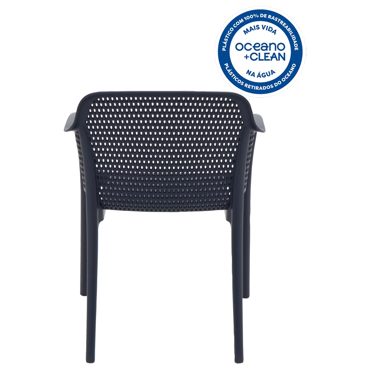 Cadeira Tramontina Summa Gabriela Eco em Polipropileno Oceano +Clean Azul Navy