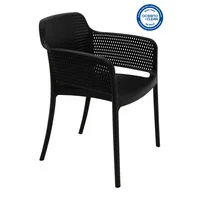Cadeira Tramontina Summa Gabriela Eco em Polipropileno Oceano +Clean Preto