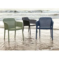 Cadeira Tramontina Summa Gabriela Eco em Polipropileno Oceano +Clean Preto