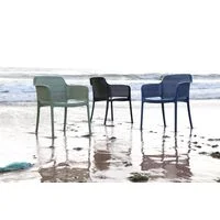 Cadeira Tramontina Summa Gabriela Eco em Polipropileno Oceano +Clean Preto