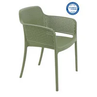 Cadeira Tramontina Summa Gabriela Eco em Polipropileno Oceano +Clean Verde Oliva