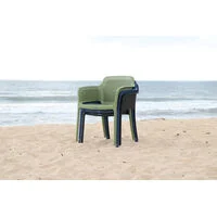 Cadeira Tramontina Summa Gabriela Eco em Polipropileno Oceano +Clean Verde Oliva