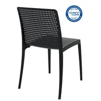 Cadeira Tramontina Summa Isabelle Eco em Polipropileno Oceano +Clean Preto
