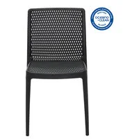 Cadeira Tramontina Summa Isabelle Eco em Polipropileno Oceano +Clean Preto
