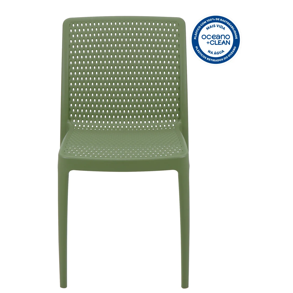 Cadeira Tramontina Summa Isabelle em Polipropileno Ocean +Clean Verde Oliva