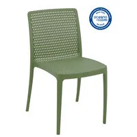Cadeira Tramontina Summa Isabelle em Polipropileno Ocean +Clean Verde Oliva