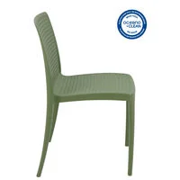 Cadeira Tramontina Summa Isabelle em Polipropileno Ocean +Clean Verde Oliva