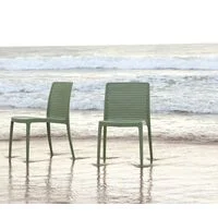 Cadeira Tramontina Summa Isabelle em Polipropileno Ocean +Clean Verde Oliva