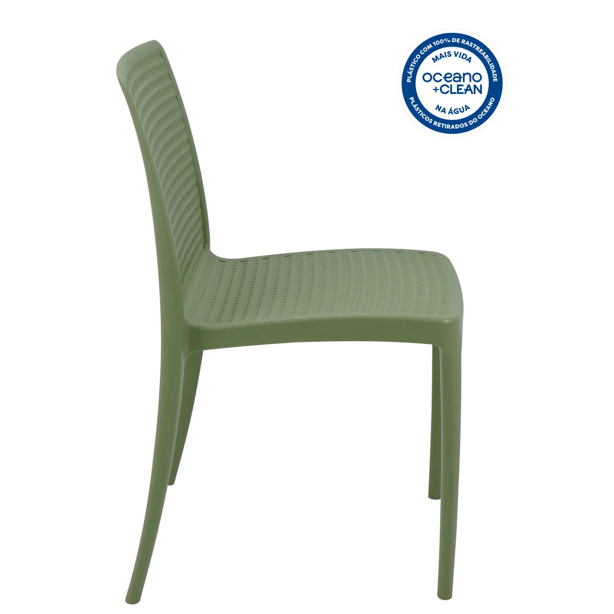 Cadeira Tramontina Summa Isabelle em Polipropileno Ocean +Clean Verde Oliva