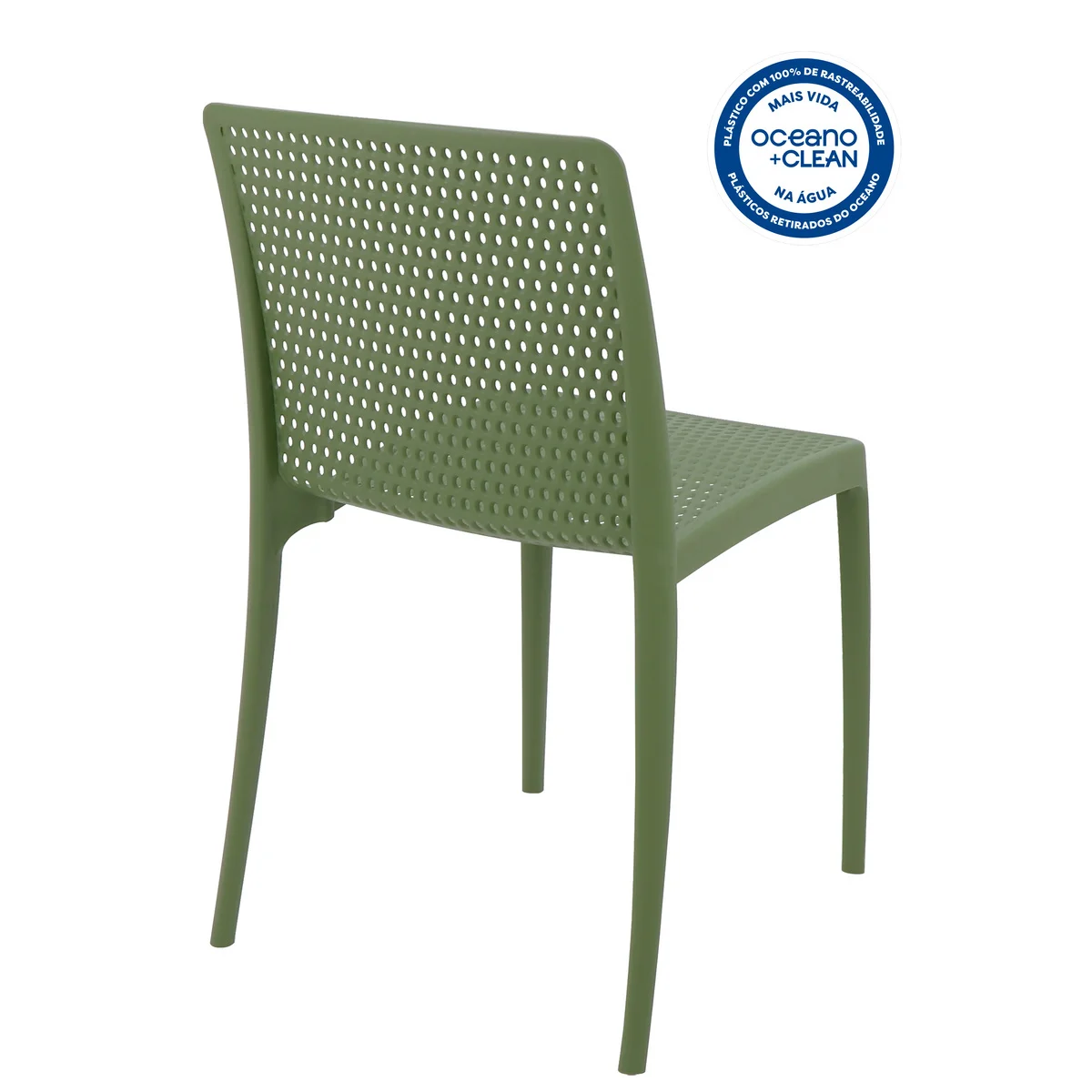 Cadeira Tramontina Summa Isabelle em Polipropileno Ocean +Clean Verde Oliva