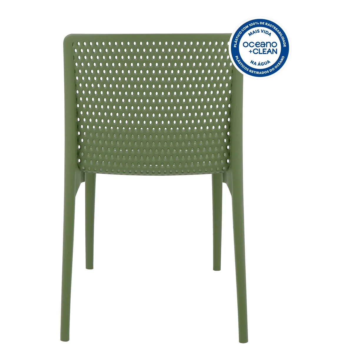 Cadeira Tramontina Summa Isabelle em Polipropileno Ocean +Clean Verde Oliva