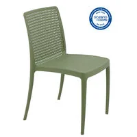 Cadeira Tramontina Summa Isabelle em Polipropileno Ocean +Clean Verde Oliva