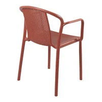 Cadeira Tramontina Summa Louise em Polipropileno Terracota com Braços