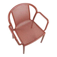 Cadeira Tramontina Summa Louise em Polipropileno Terracota com Braços