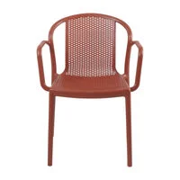 Cadeira Tramontina Summa Louise em Polipropileno Terracota com Braços