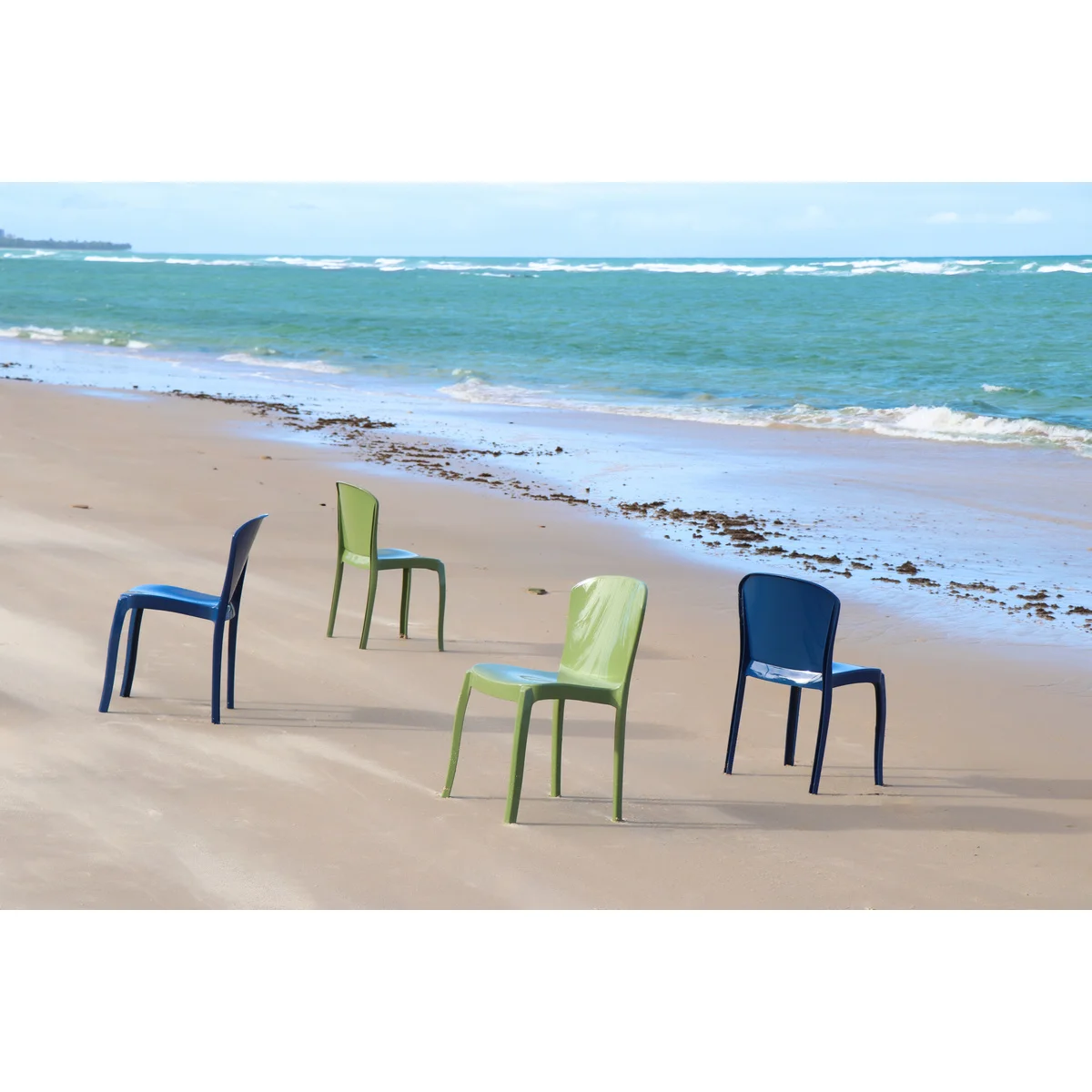 Cadeira Tramontina Summa Marina Eco em Polipropileno Oceano +Clean Azul Yale