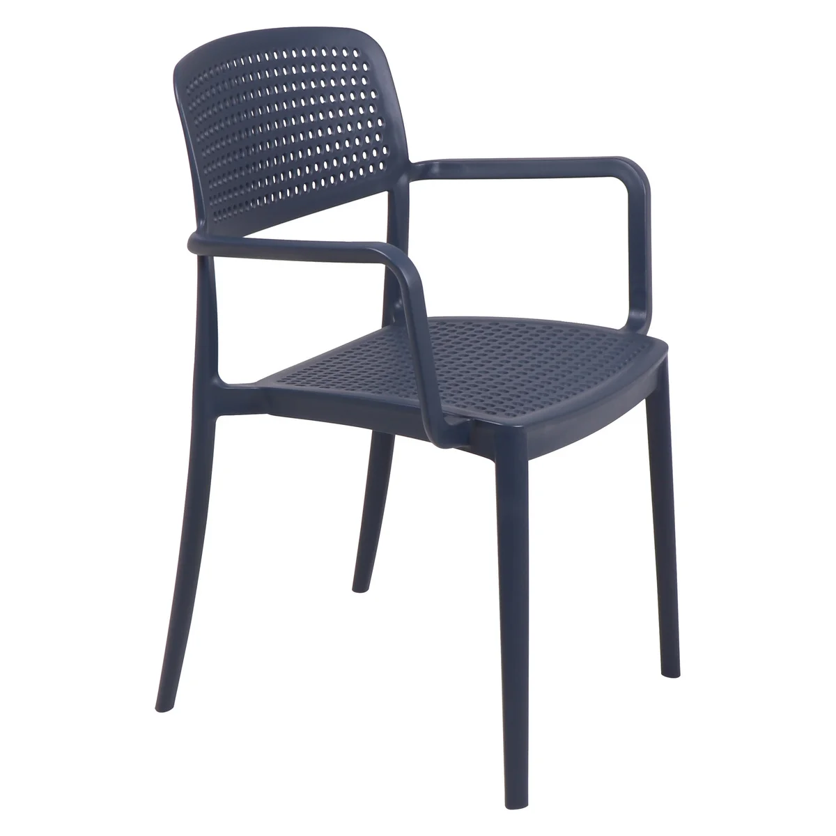 Cadeira Tramontina Summa Serena em Polipropileno Azul Navy com Braços