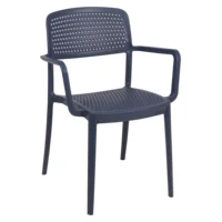 Cadeira Tramontina Summa Serena em Polipropileno Azul Navy com Braços