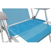 Cadeira de Praia Tramontina Creta Master em Alumínio com Assento Azul