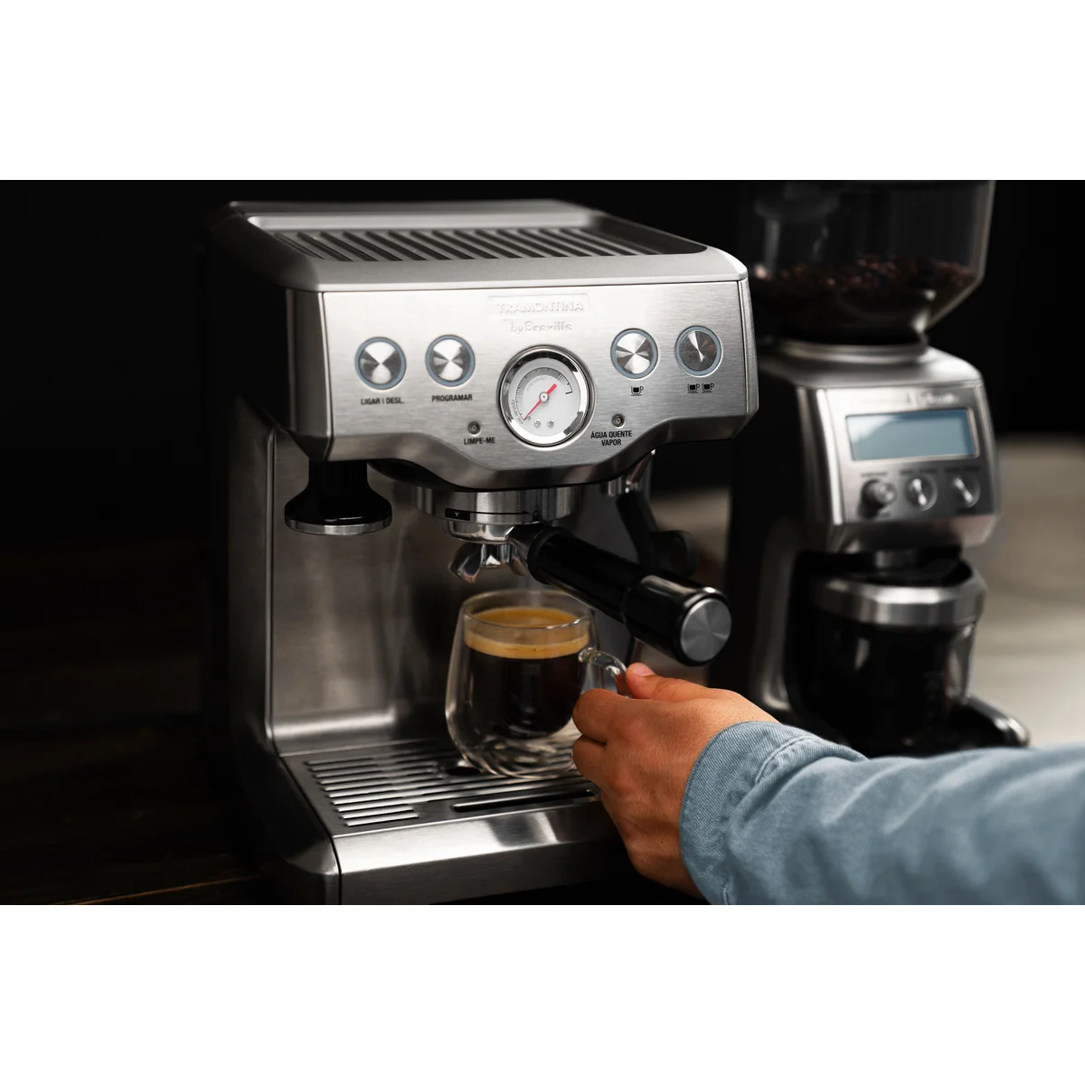 Cafeteira Elétrica Tramontina by Breville Express em Aço Inox 1,8 L 220 V