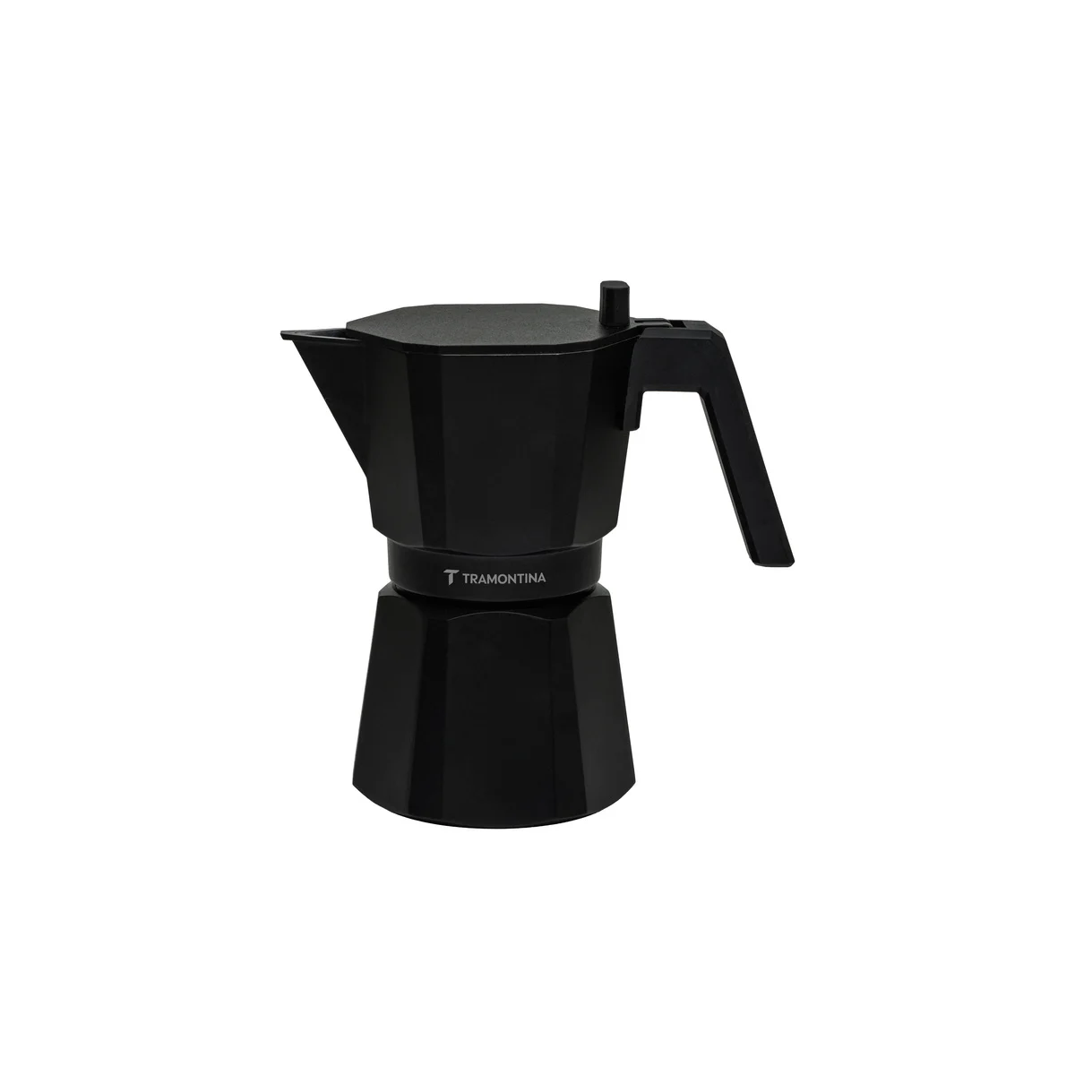 Cafeteira Expresso Italiana Tramontina em Alumínio Preto com Cabo em Nylon 320 ml