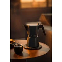 Cafeteira Expresso Italiana Tramontina em Alumínio Preto com Cabo em Nylon 320 ml