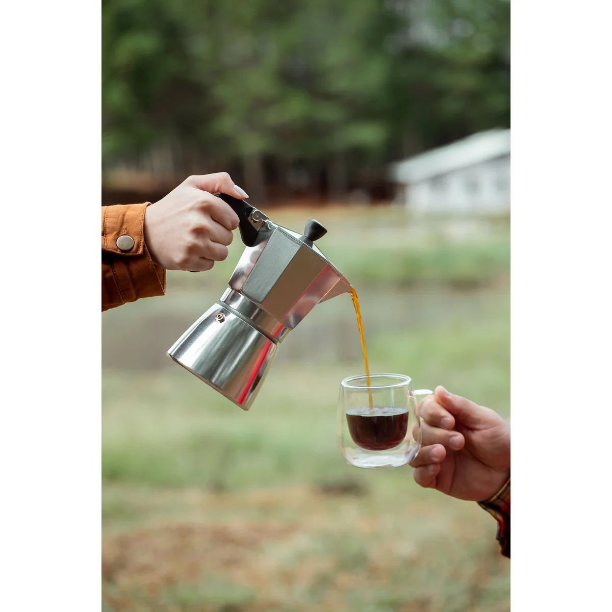 Cafeteira Expresso Italiana Tramontina em Alumínio com Cabo em Nylon 320 ml