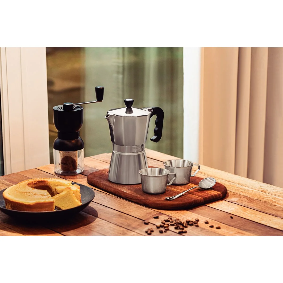 Cafeteira Expresso Italiana Tramontina em Alumínio com Cabo em Nylon 320 ml