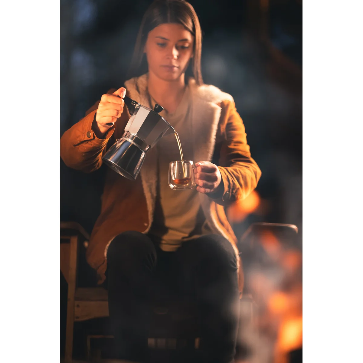 Cafeteira Expresso Italiana Tramontina em Alumínio com Cabo em Nylon 320 ml